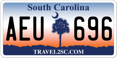 SC license plate AEU696