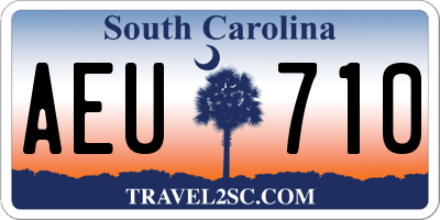 SC license plate AEU710