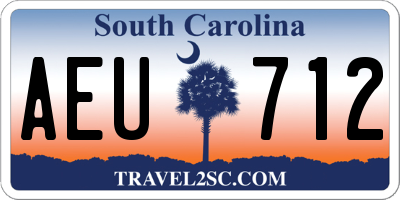 SC license plate AEU712