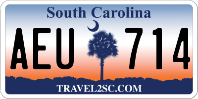 SC license plate AEU714
