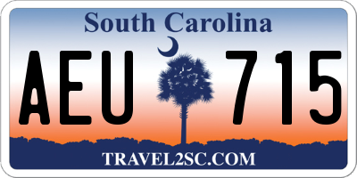 SC license plate AEU715