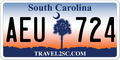 SC license plate AEU724