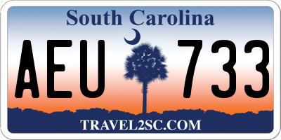 SC license plate AEU733