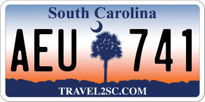 SC license plate AEU741