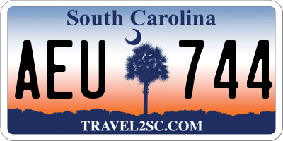 SC license plate AEU744