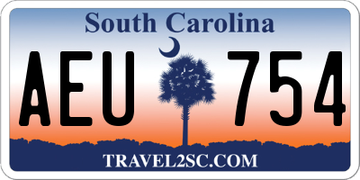 SC license plate AEU754