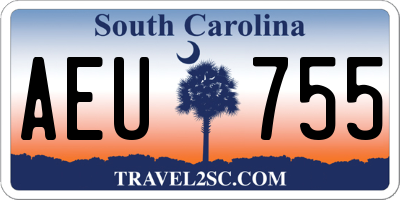 SC license plate AEU755