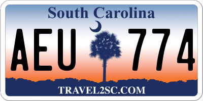 SC license plate AEU774