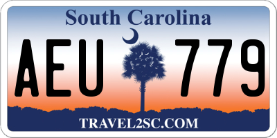 SC license plate AEU779