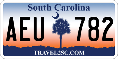 SC license plate AEU782