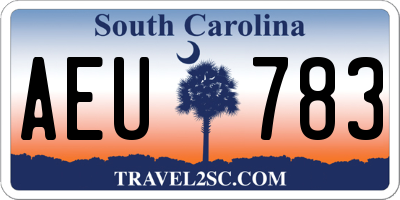 SC license plate AEU783