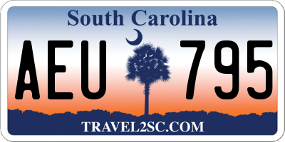 SC license plate AEU795