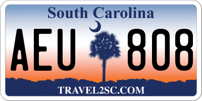 SC license plate AEU808