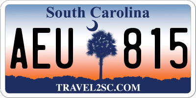 SC license plate AEU815