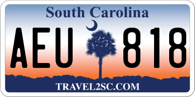 SC license plate AEU818