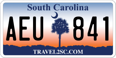 SC license plate AEU841