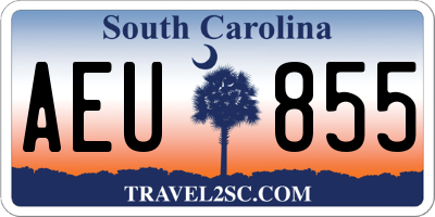 SC license plate AEU855