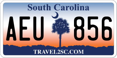 SC license plate AEU856