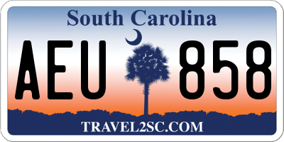 SC license plate AEU858