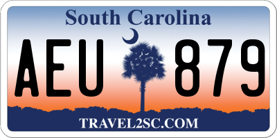 SC license plate AEU879