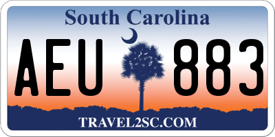 SC license plate AEU883
