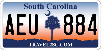 SC license plate AEU884