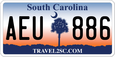 SC license plate AEU886