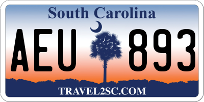 SC license plate AEU893