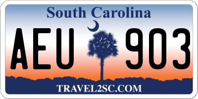 SC license plate AEU903