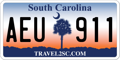 SC license plate AEU911