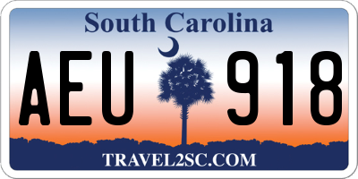 SC license plate AEU918