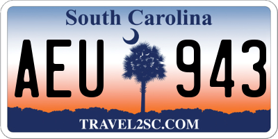 SC license plate AEU943