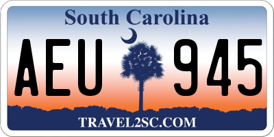 SC license plate AEU945
