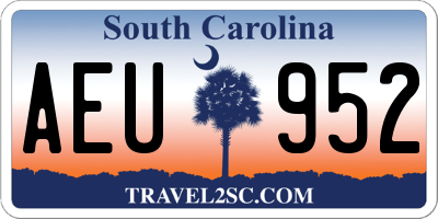 SC license plate AEU952