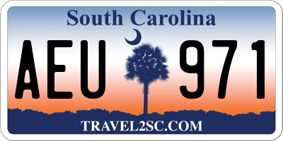SC license plate AEU971