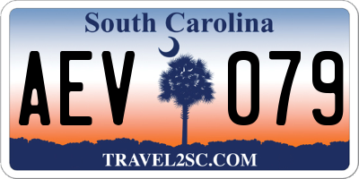 SC license plate AEV079
