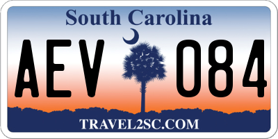 SC license plate AEV084