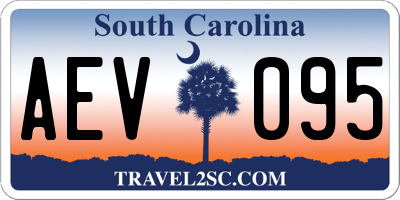 SC license plate AEV095