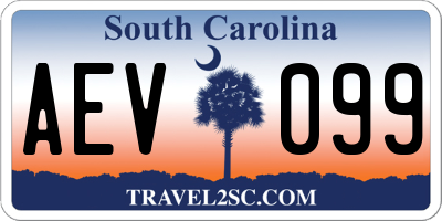 SC license plate AEV099