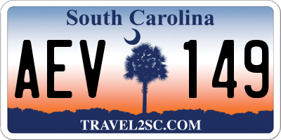 SC license plate AEV149