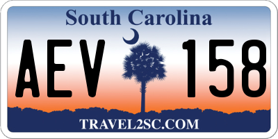 SC license plate AEV158