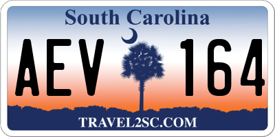 SC license plate AEV164