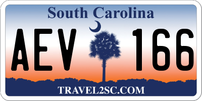 SC license plate AEV166