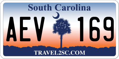 SC license plate AEV169