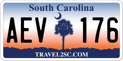 SC license plate AEV176