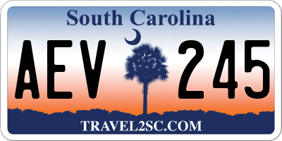 SC license plate AEV245