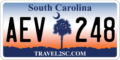 SC license plate AEV248