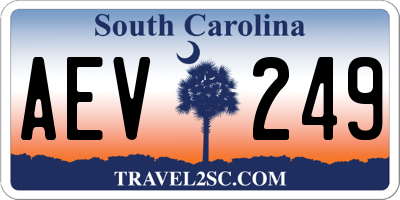 SC license plate AEV249