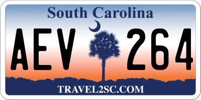 SC license plate AEV264