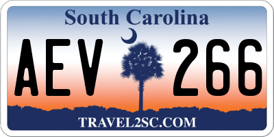 SC license plate AEV266